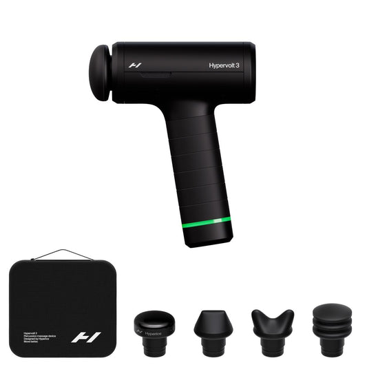 Hyperice Hypervolt 3 Massage Gun, QuietGlide Technology, 5 Speeds, 5 Interchangeable Heads