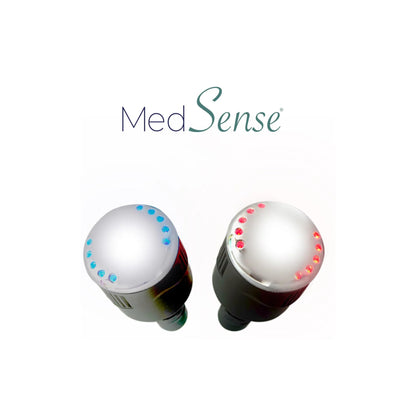 Medsense Absolute Power Road Warrior Massage Gun with LuminaTherm Hot/Cold & Red/Blue Light, USB-C Charging
