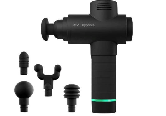 Hyperice Hypervolt 2 Black Massage Gun, Quiet Glide Technology, 3 Speeds, 5 Interchangeable Heads