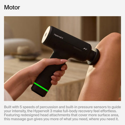 Hyperice Hypervolt 3 Massage Gun, QuietGlide Technology, 5 Speeds, 5 Interchangeable Heads