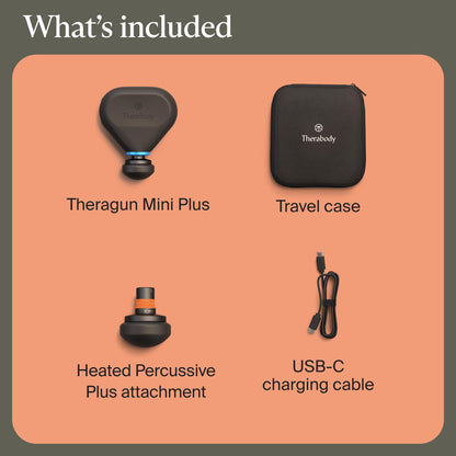 TheraGun Mini Plus Massage Gun, Portable Deep Tissue Massager with Heat for Fast Recovery