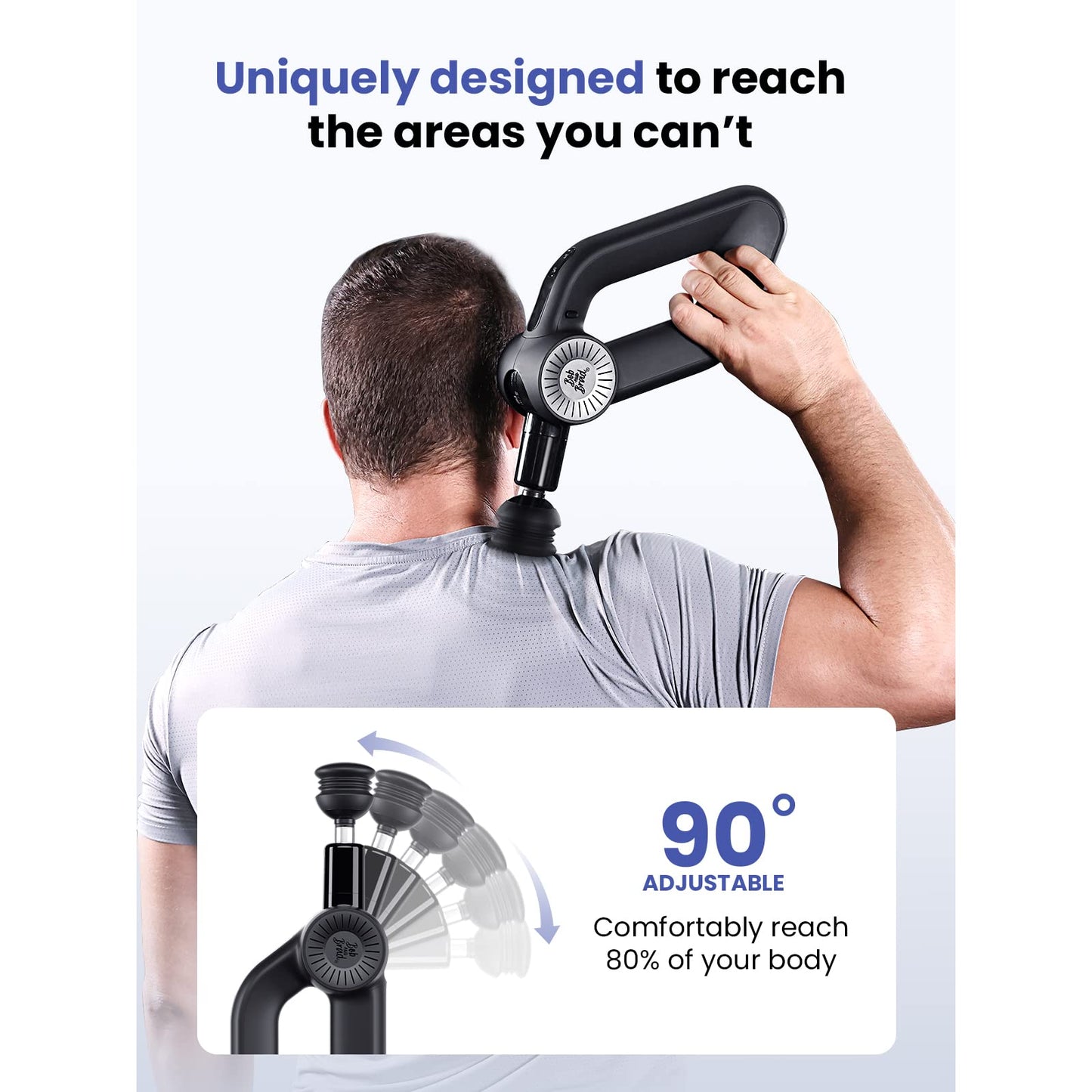 BOB AND BRAD D6 Pro Massage Gun, Deep Tissue Percussion, 16mm Amplitude, 85lbs Stall Force, Quiet Design